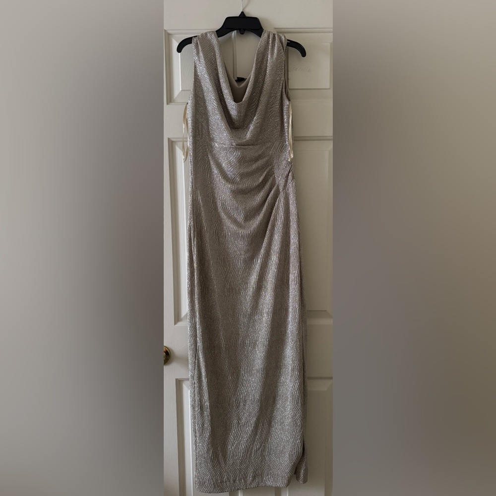 Ralph Lauren Silver Asymmetrical Skirt
